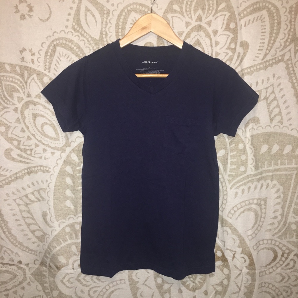 Blue V-Neck Shirt
